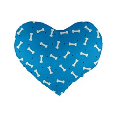 Dog Love Standard 16  Premium Flano Heart Shape Cushions by designsbymallika