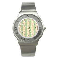 Circular Minimal Art Stainless Steel Watch by designsbymallika