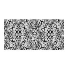 Black And White Ornate Pattern Satin Wrap by dflcprintsclothing