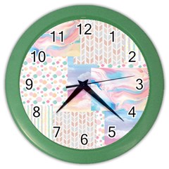 Pastel Love Color Wall Clock by designsbymallika