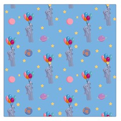 Baby Elephant Flying On Balloons Large Satin Scarf (square) by SychEva
