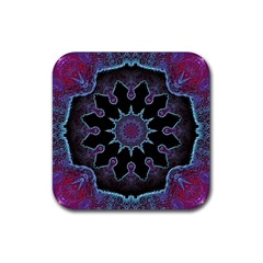 Framed Mandala Rubber Coaster (square)  by MRNStudios