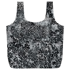 Grey And White Grunge Camouflage Abstract Print Full Print Recycle Bag (xl) by dflcprintsclothing