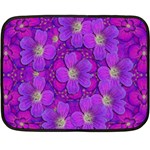 Fantasy Flowers In Paradise Calm Style Double Sided Fleece Blanket (Mini) 