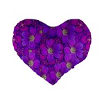 Fantasy Flowers In Paradise Calm Style Standard 16  Premium Heart Shape Cushions