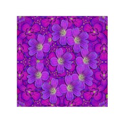 Fantasy Flowers In Paradise Calm Style Small Satin Scarf (square) by pepitasart