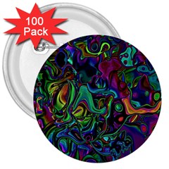 Brain Melt 3  Buttons (100 Pack)  by MRNStudios