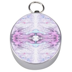 Pastel Marbling Silver Compasses by kaleidomarblingart