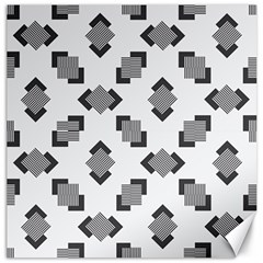 Black White Minimal Art Canvas 20  X 20  by designsbymallika