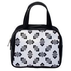 Black White Minimal Art Classic Handbag (one Side) by designsbymallika