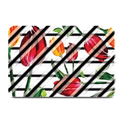 Stripes Tulips Pattern Plate Mats by designsbymallika