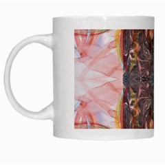 Mixed Media Art Print White Mugs by kaleidomarblingart