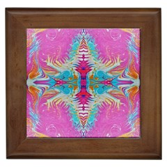 Indian Summer I Framed Tile by kaleidomarblingart