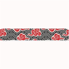 Red Black Waves Small Bar Mats by designsbymallika