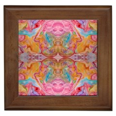 Monsoon Repeats Framed Tile by kaleidomarblingart