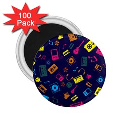 Seamless Musical Pattern 2 25  Magnets (100 Pack)  by designsbymallika