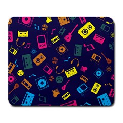 Seamless Musical Pattern Large Mousepads by designsbymallika