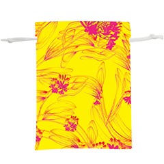 Floral Abstract Pattern  Lightweight Drawstring Pouch (xl) by designsbymallika