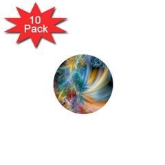 Colorful Thoughts 1  Mini Buttons (10 Pack)  by WolfepawFractals