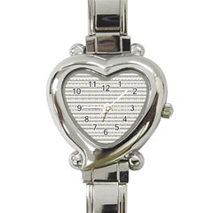 Mixed Gray Striped Ethnic Seamless Pattern Heart Italian Charm Watch by dflcprintsclothing