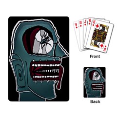 Colored Creepy Man Portrait Illustration Playing Cards Single Design (rectangle) by dflcprintsclothing
