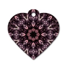 Rose Gold Mandala Dog Tag Heart (two Sides) by MRNStudios