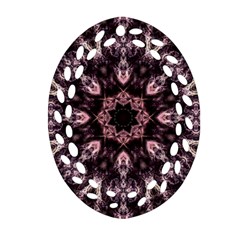 Rose Gold Mandala Oval Filigree Ornament (two Sides) by MRNStudios