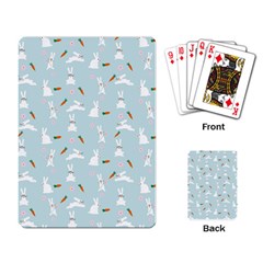 Funny And Funny Hares  And Rabbits In The Meadow Playing Cards Single Design (rectangle) by SychEva