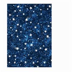 Dark Blue Stars Large Garden Flag (two Sides) by AnkouArts