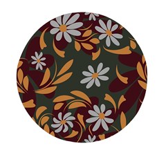 Folk Flowers Pattern Floral Surface Design Mini Round Pill Box (pack Of 5) by Eskimos
