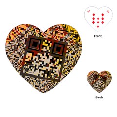 Root Humanity Bar And Qr Code Combo In Brown Playing Cards Single Design (heart) by WetdryvacsLair