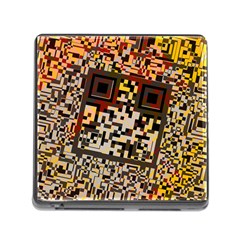 Root Humanity Bar And Qr Code Combo In Brown Memory Card Reader (square 5 Slot) by WetdryvacsLair