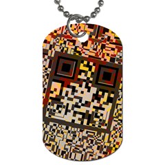 Root Humanity Bar And Qr Code Flash Orange And Purple Dog Tag (one Side) by WetdryvacsLair