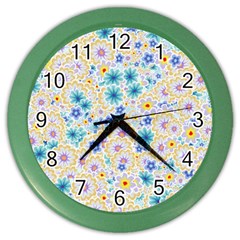 Flower Bomb 2 Color Wall Clock by PatternFactory