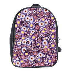 Flower Bomb 3 School Bag (xl) by PatternFactory
