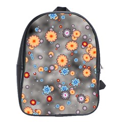 Flower Bomb 12 School Bag (xl) by PatternFactory