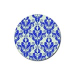 Great Vintage Pattern D Rubber Coaster (Round) 