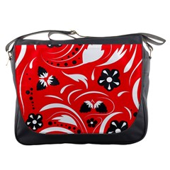 Folk Flowers Pattern  Messenger Bag by Eskimos