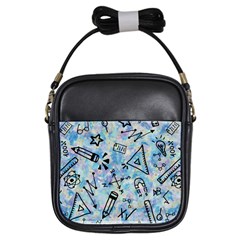 Science-education-doodle-background Girls Sling Bag