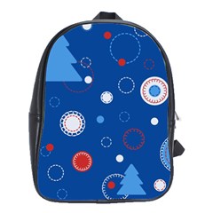 Christmas Pattern Tree Design School Bag (large) by Sapixe