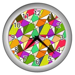 Power Pattern 821-1b Wall Clock (silver) by PatternFactory