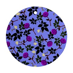 Purple Flower On Lilac Ornament (round)
