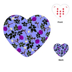 Purple Flower On Lilac Playing Cards Single Design (heart) by Daria3107