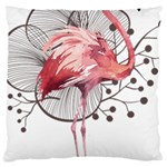 Watercolor Flamingo Large Cushion Case (Two Sides) Front