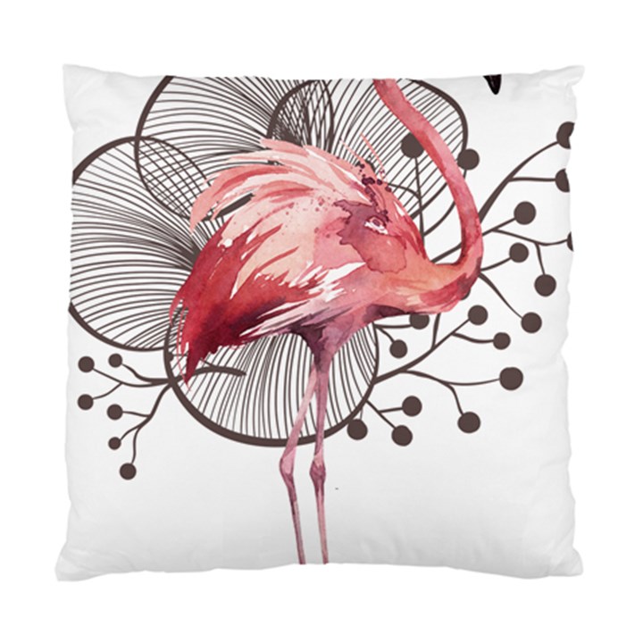 Watercolor Flamingo Standard Cushion Case (Two Sides)