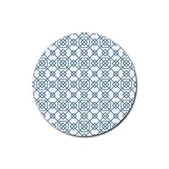 Arabic Vector Seamless Pattern Rubber Round Coaster (4 Pack)  by webstylecreations