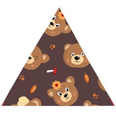 Bears-vector-free-seamless-pattern1 Wooden Puzzle Triangle by webstylecreations