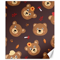 Bears-vector-free-seamless-pattern1 Canvas 20  X 24 