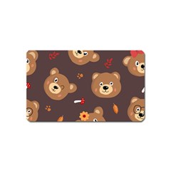 Bears-vector-free-seamless-pattern1 Magnet (name Card)