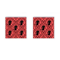 Cat Pattern Cufflinks (square) by InPlainSightStyle